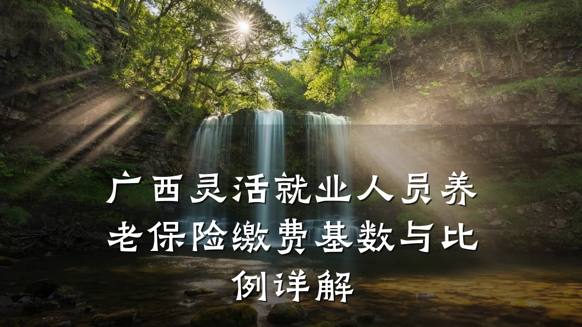 广西灵活就业人员养老保险缴费基数与比例详解