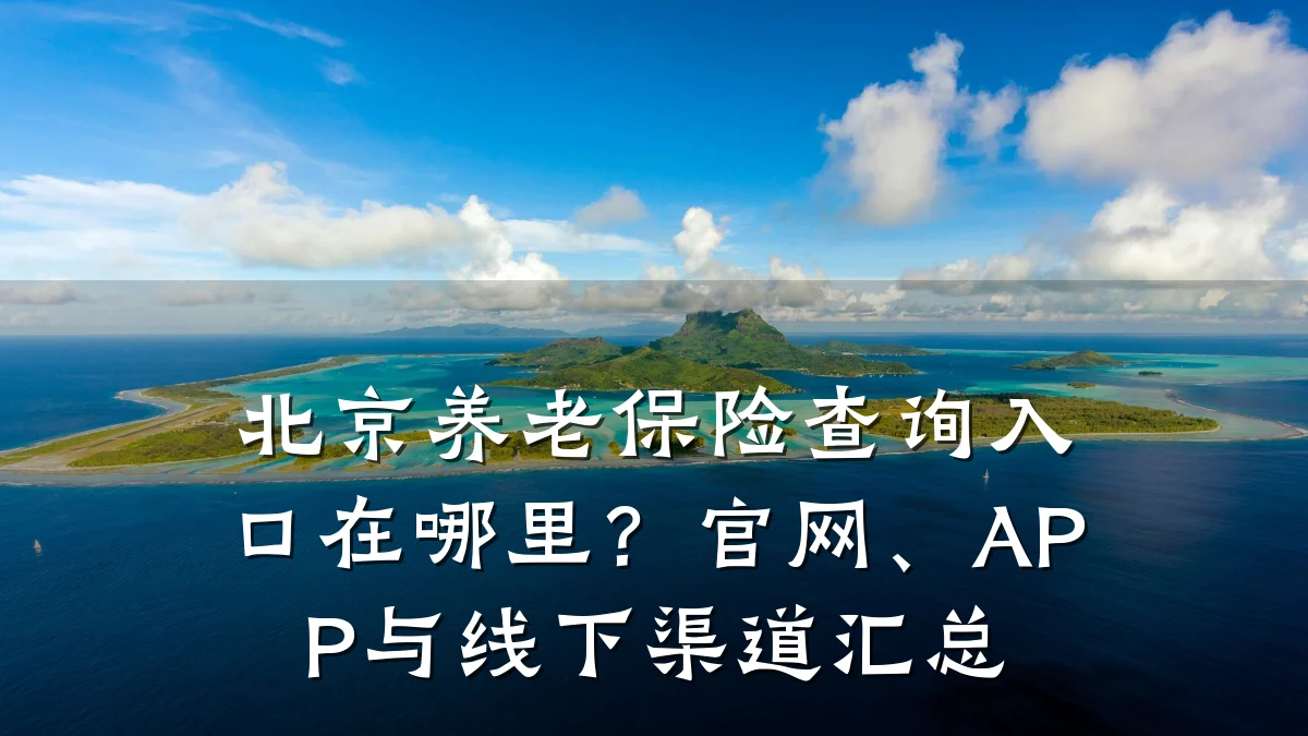 北京养老保险查询入口在哪里?官网、APP与线下渠道汇总