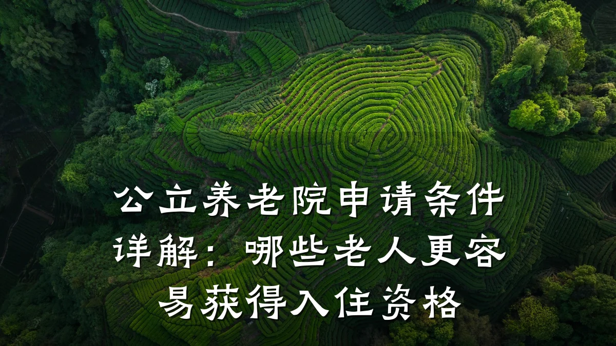 公立养老院申请条件详解：哪些老人更容易获得入住资格