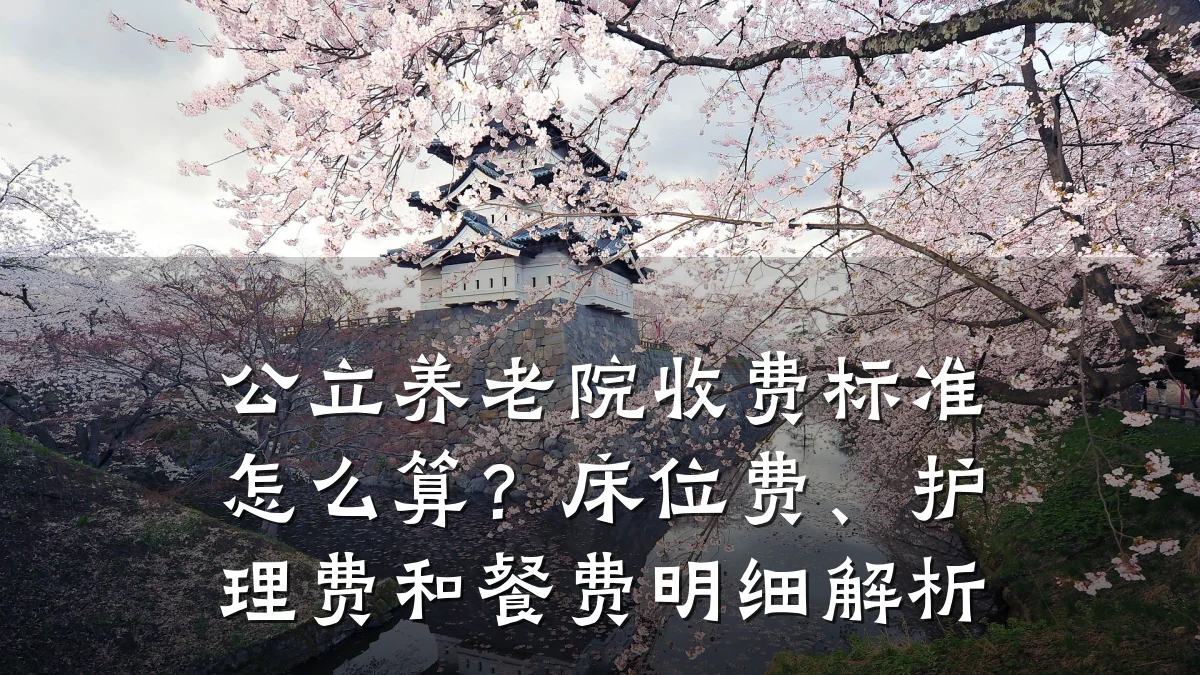 公立养老院收费标准怎么算?床位费、护理费和餐费明细解析