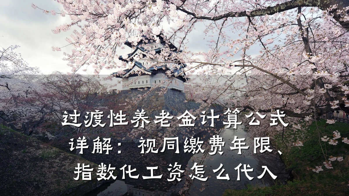 过渡性养老金计算公式详解：视同缴费年限、指数化工资怎么代入