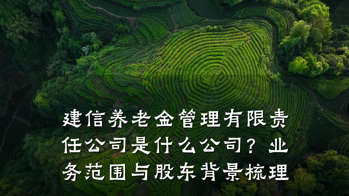 建信养老金管理有限责任公司是什么公司？业务范围与股东背景梳理