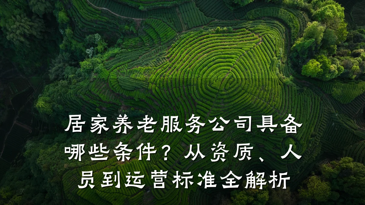 居家养老服务公司具备哪些条件？从资质、人员到运营标准全解析