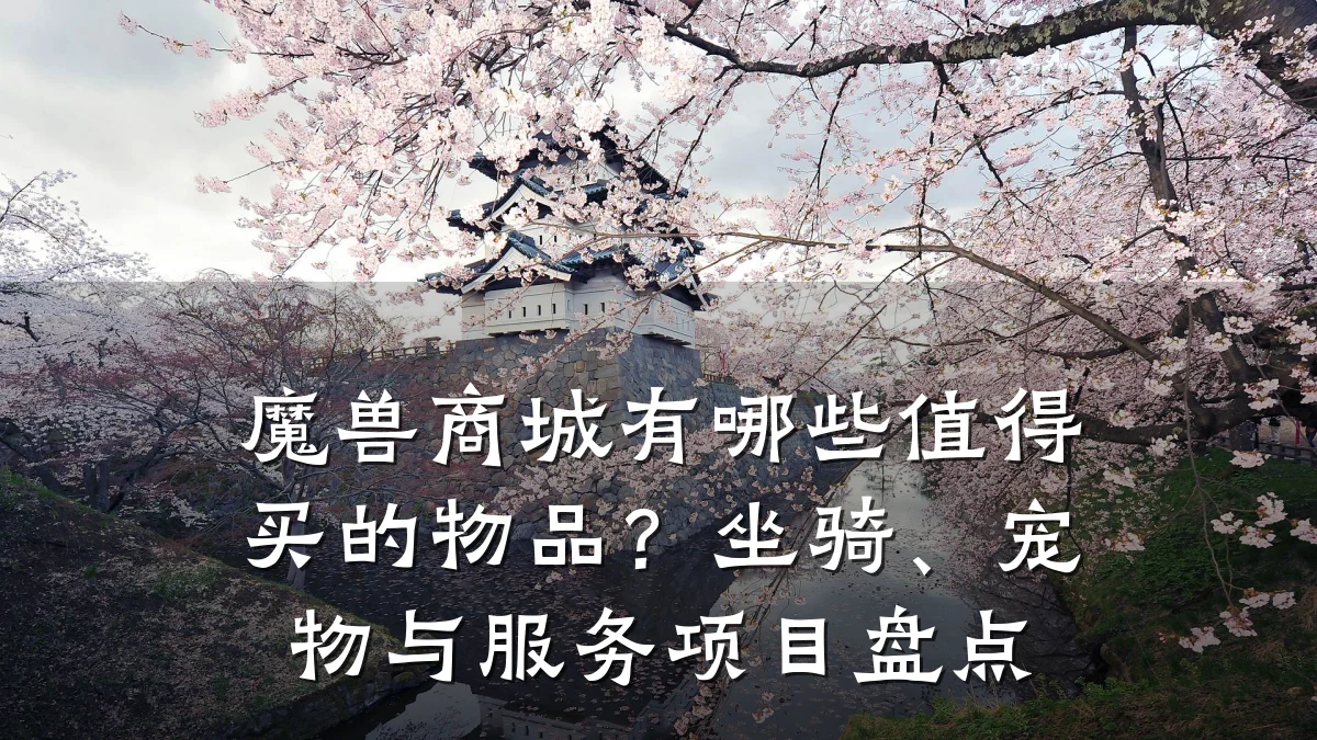 魔兽商城有哪些值得买的物品?坐骑、宠物与服务项目盘点
