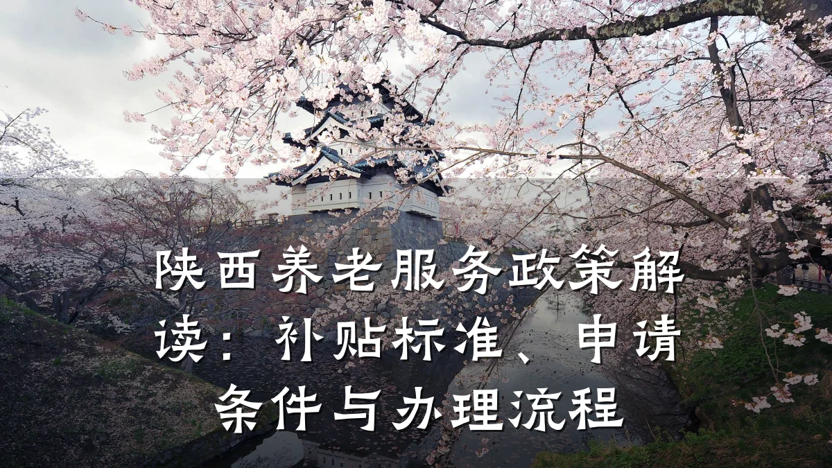 陕西养老服务政策解读:补贴标准、申请条件与办理流程