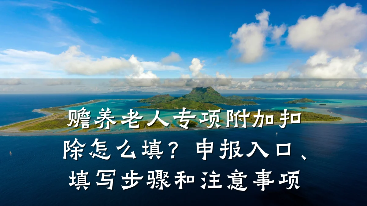 赡养老人专项附加扣除怎么填？申报入口、填写步骤和注意事项