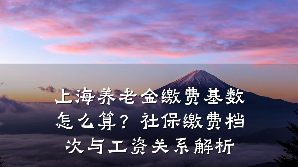 上海养老金缴费基数怎么算?社保缴费档次与工资关系解析