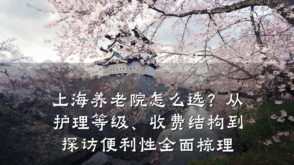 上海养老院怎么选?从护理等级、收费结构到探访便利性全面梳理