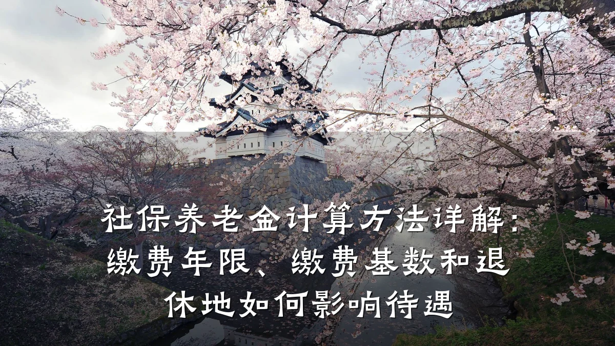 社保养老金计算方法详解：缴费年限、缴费基数和退休地如何影响待遇