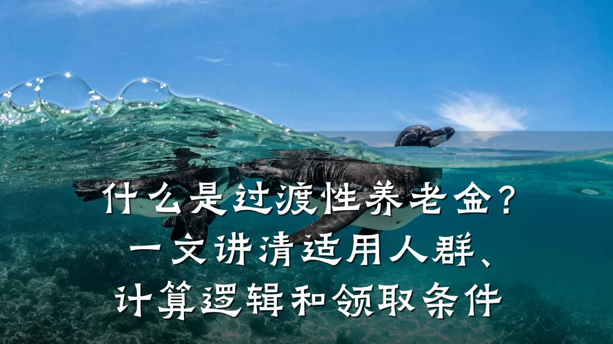 什么是过渡性养老金?一文讲清适用人群、计算逻辑和领取条件