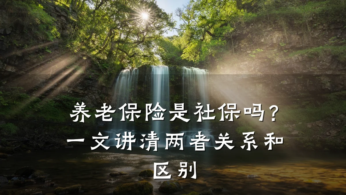 养老保险是社保吗?一文讲清两者关系和区别