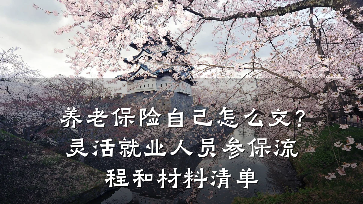 养老保险自己怎么交?灵活就业人员参保流程和材料清单