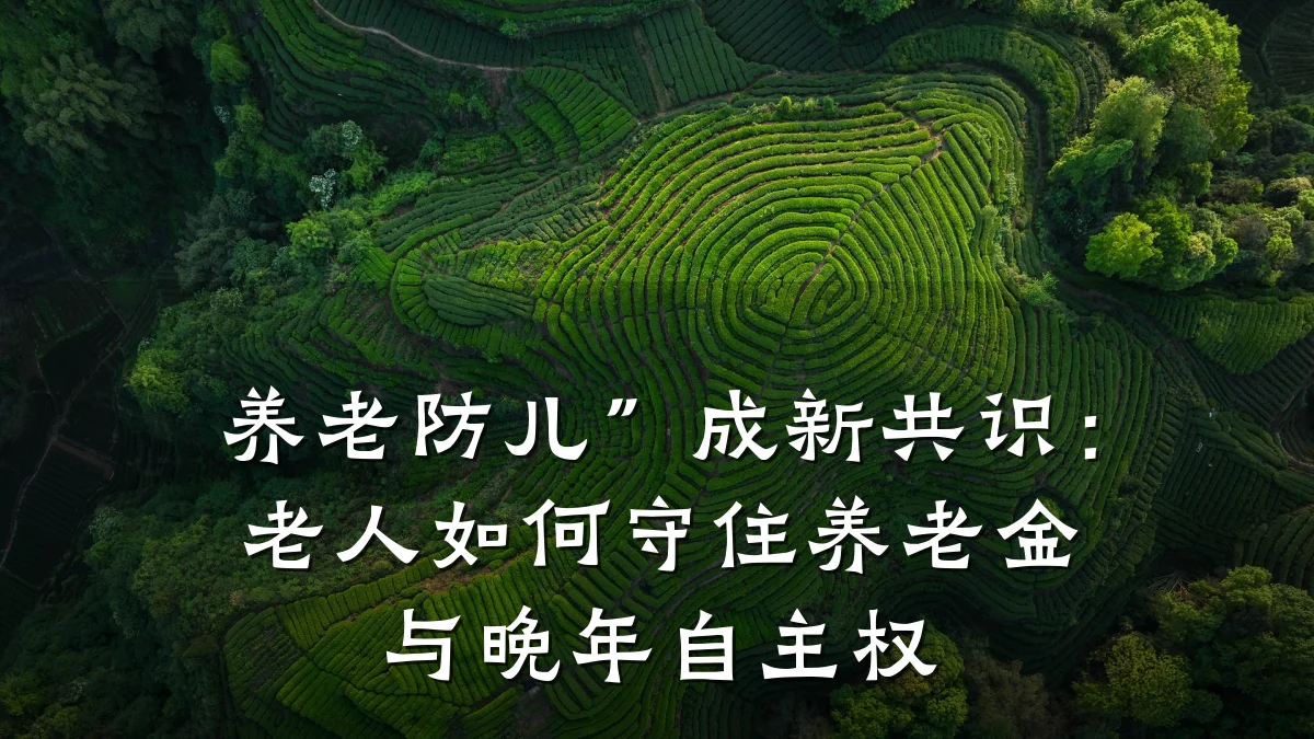 养老防儿”成新共识:老人如何守住养老金与晚年自主权