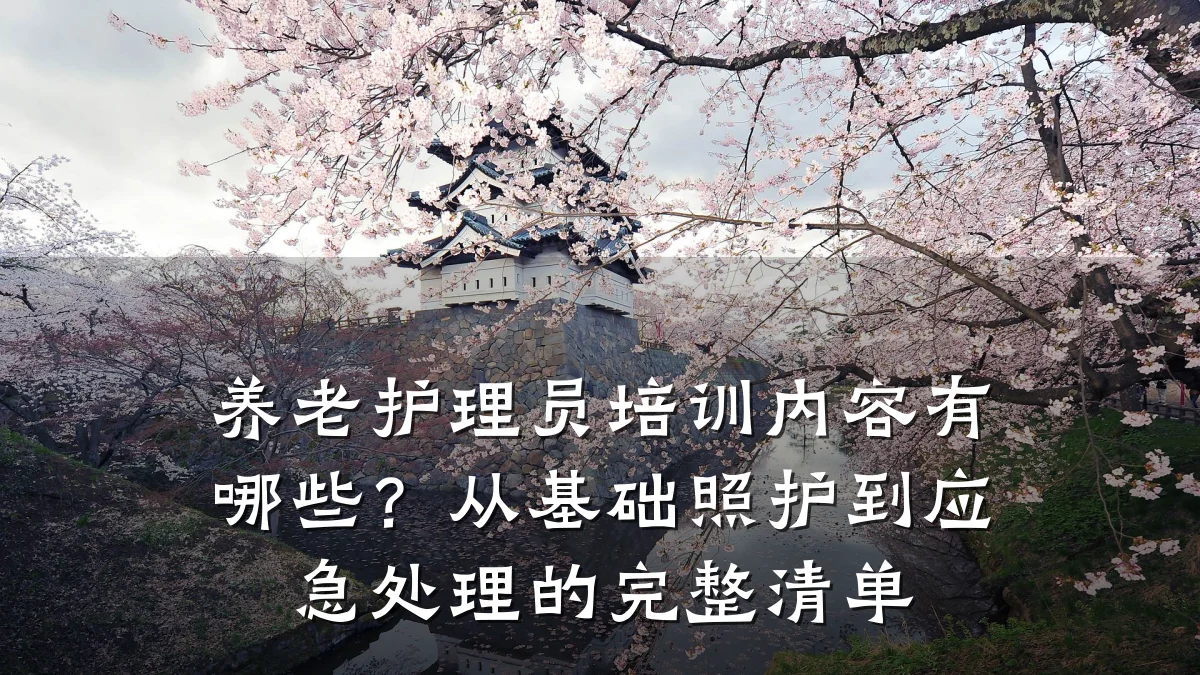养老护理员培训内容有哪些？从基础照护到应急处理的完整清单