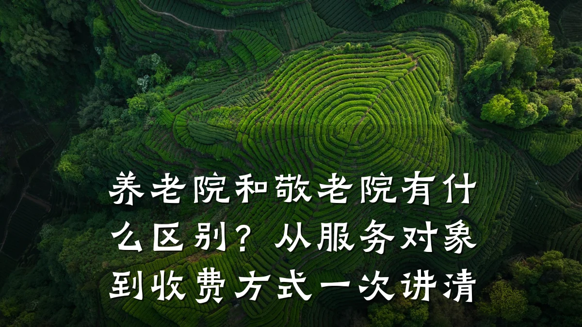 养老院和敬老院有什么区别?从服务对象到收费方式一次讲清