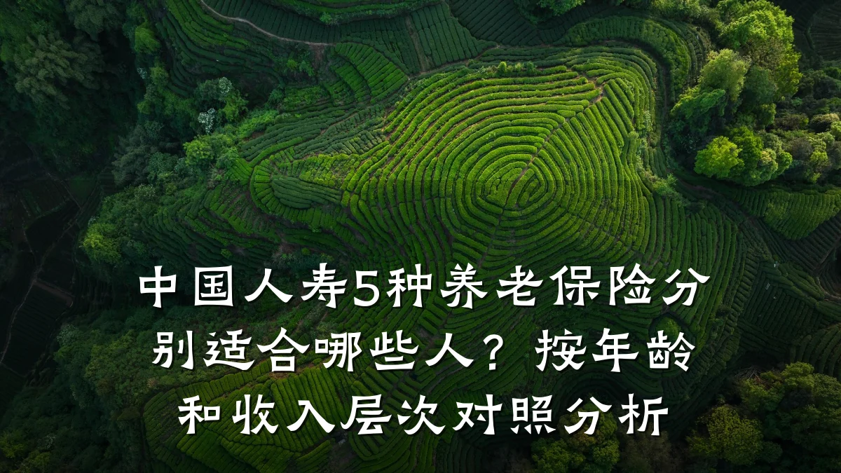 中国人寿5种养老保险分别适合哪些人？按年龄和收入层次对照分析