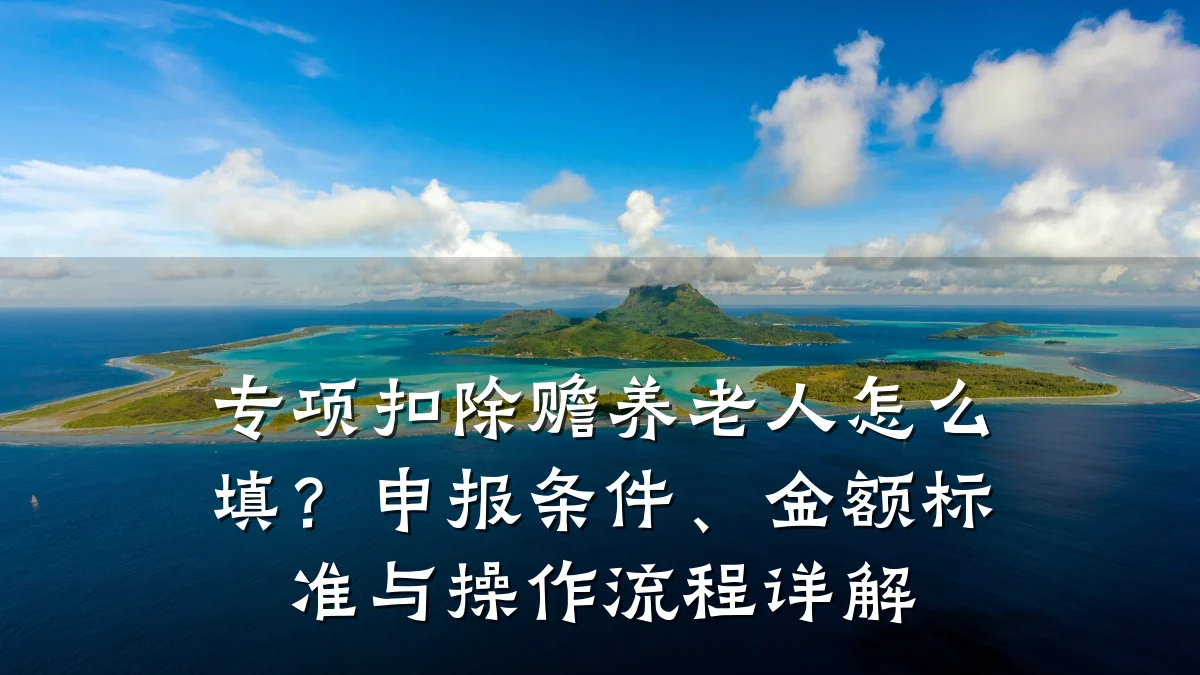 专项扣除赡养老人怎么填？申报条件、金额标准与操作流程详解
