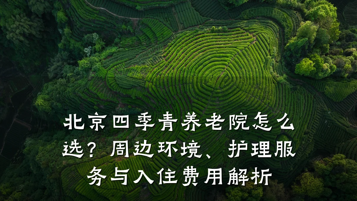 北京四季青养老院怎么选？周边环境、护理服务与入住费用解析
