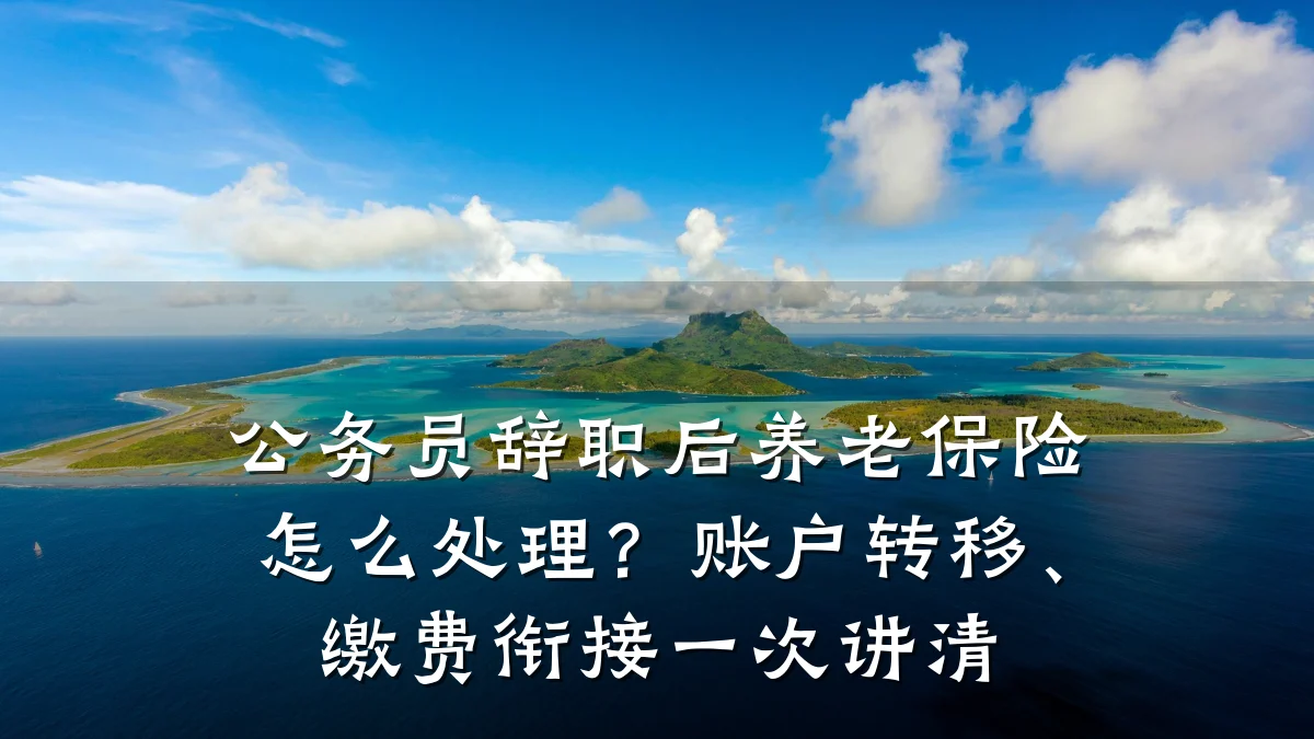 公务员辞职后养老保险怎么处理？账户转移、缴费衔接一次讲清