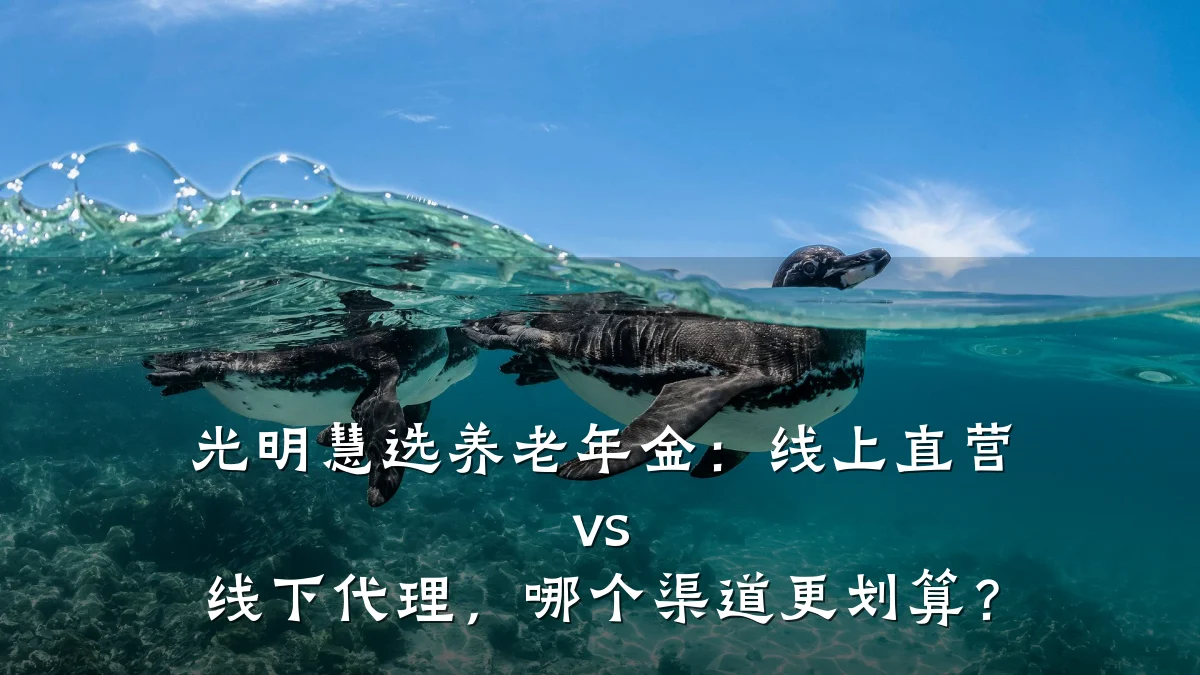 光明慧选养老年金:线上直营 vs 线下代理,哪个渠道更划算?