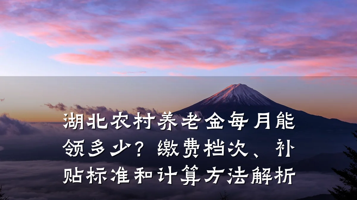 湖北农村养老金每月能领多少？缴费档次、补贴标准和计算方法解析