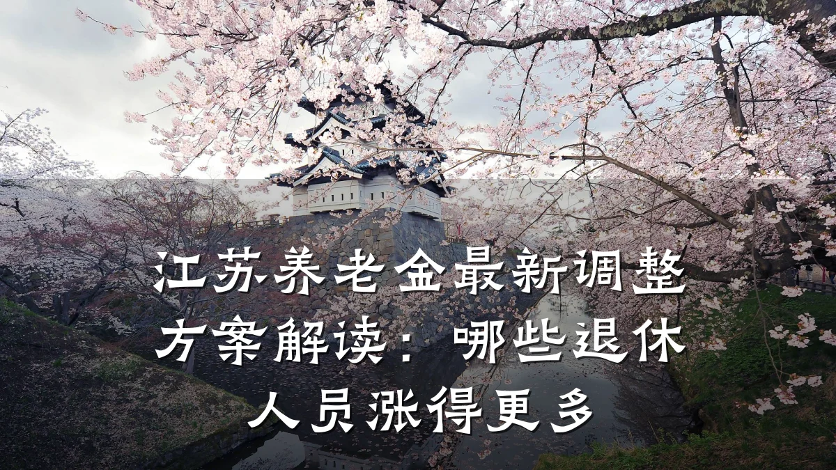 江苏养老金最新调整方案解读:哪些退休人员涨得更多