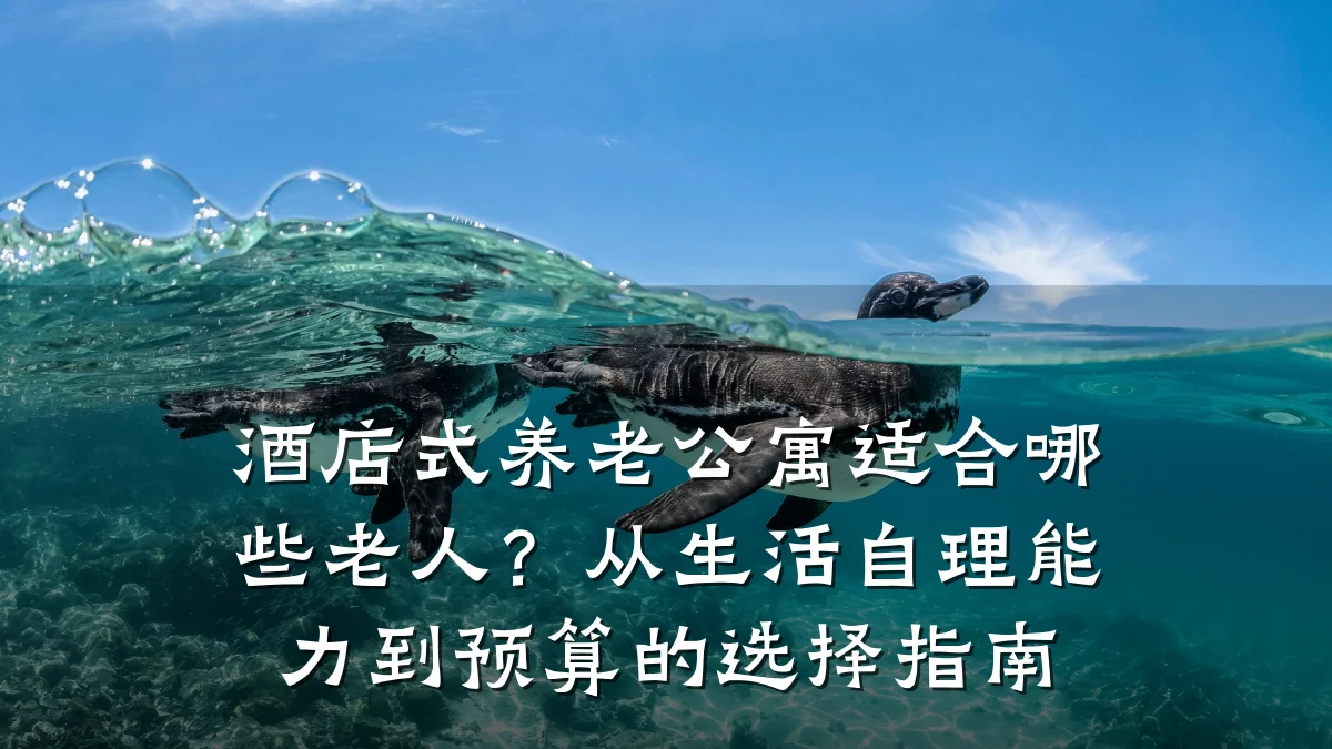 酒店式养老公寓适合哪些老人?从生活自理能力到预算的选择指南