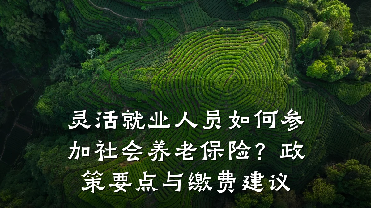 灵活就业人员如何参加社会养老保险?政策要点与缴费建议