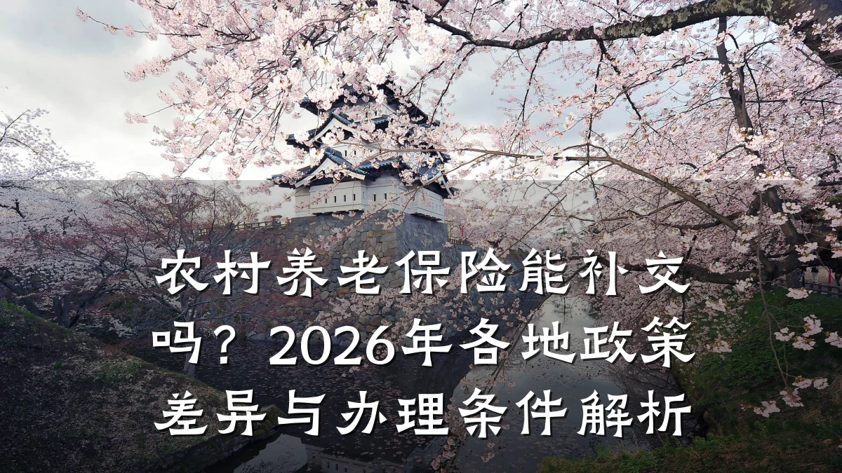农村养老保险能补交吗?2026年各地政策差异与办理条件解析