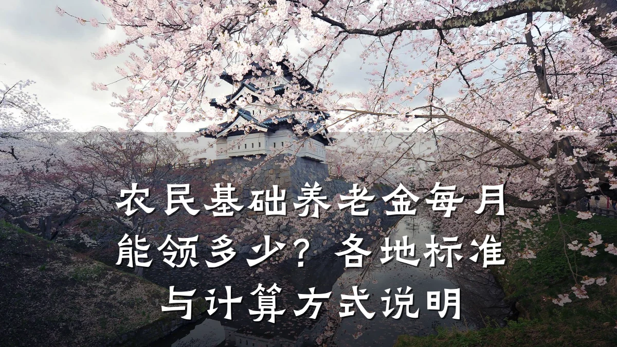农民基础养老金每月能领多少?各地标准与计算方式说明