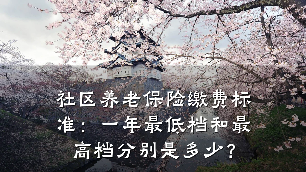 社区养老保险缴费标准:一年最低档和最高档分别是多少?