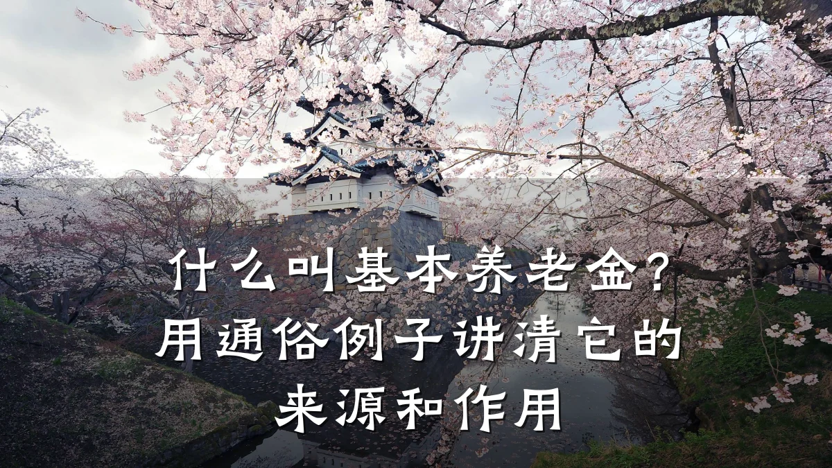 什么叫基本养老金？用通俗例子讲清它的来源和作用