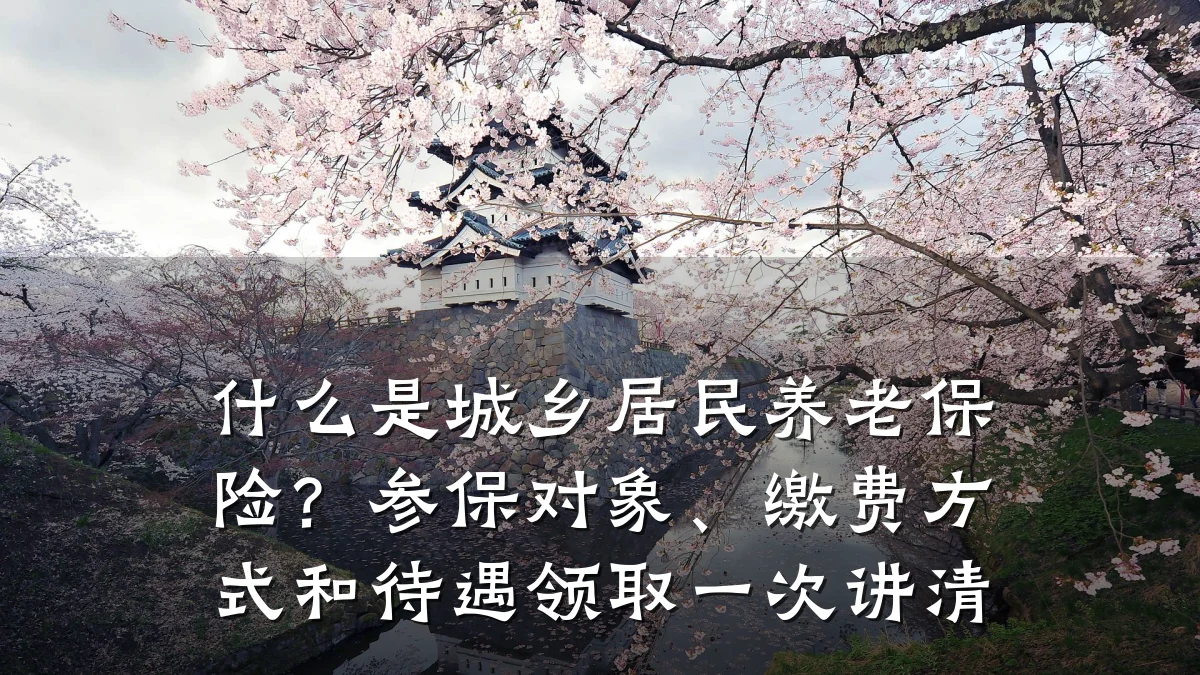 什么是城乡居民养老保险?参保对象、缴费方式和待遇领取一次讲清