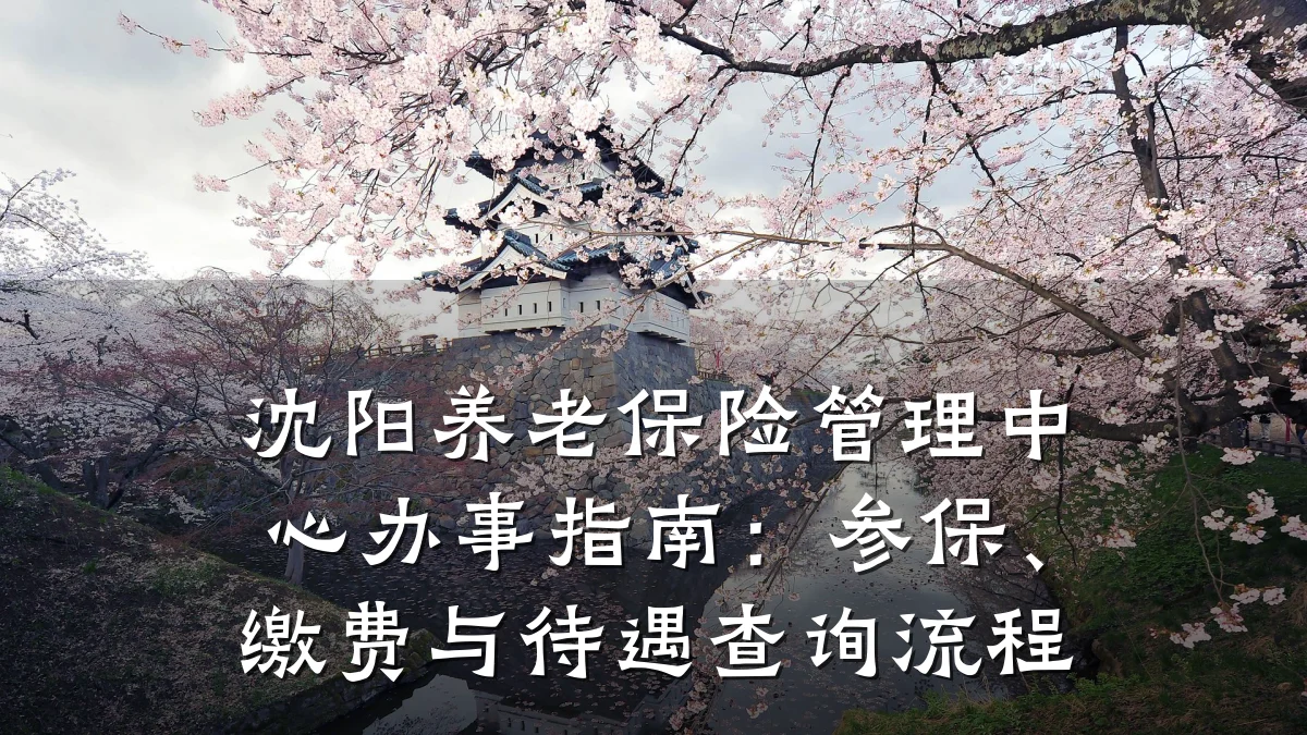 沈阳养老保险管理中心办事指南:参保、缴费与待遇查询流程
