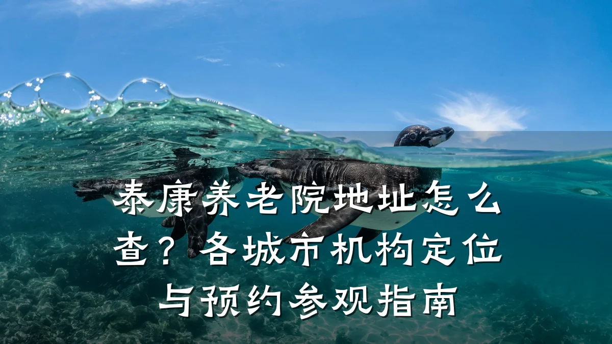 泰康养老院地址怎么查?各城市机构定位与预约参观指南