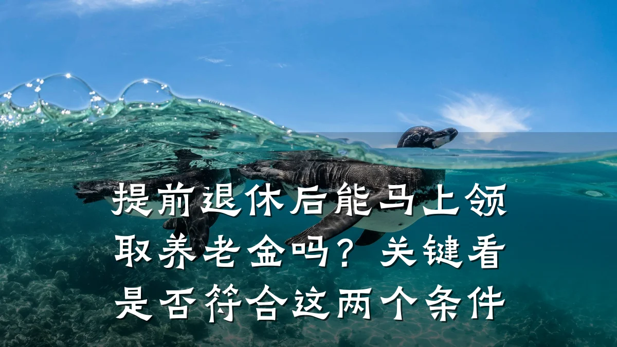 提前退休后能马上领取养老金吗？关键看是否符合这两个条件