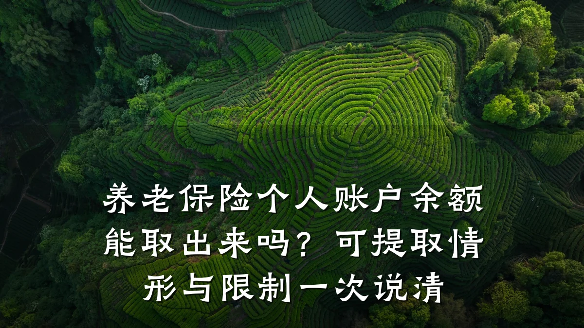 养老保险个人账户余额能取出来吗?可提取情形与限制一次说清