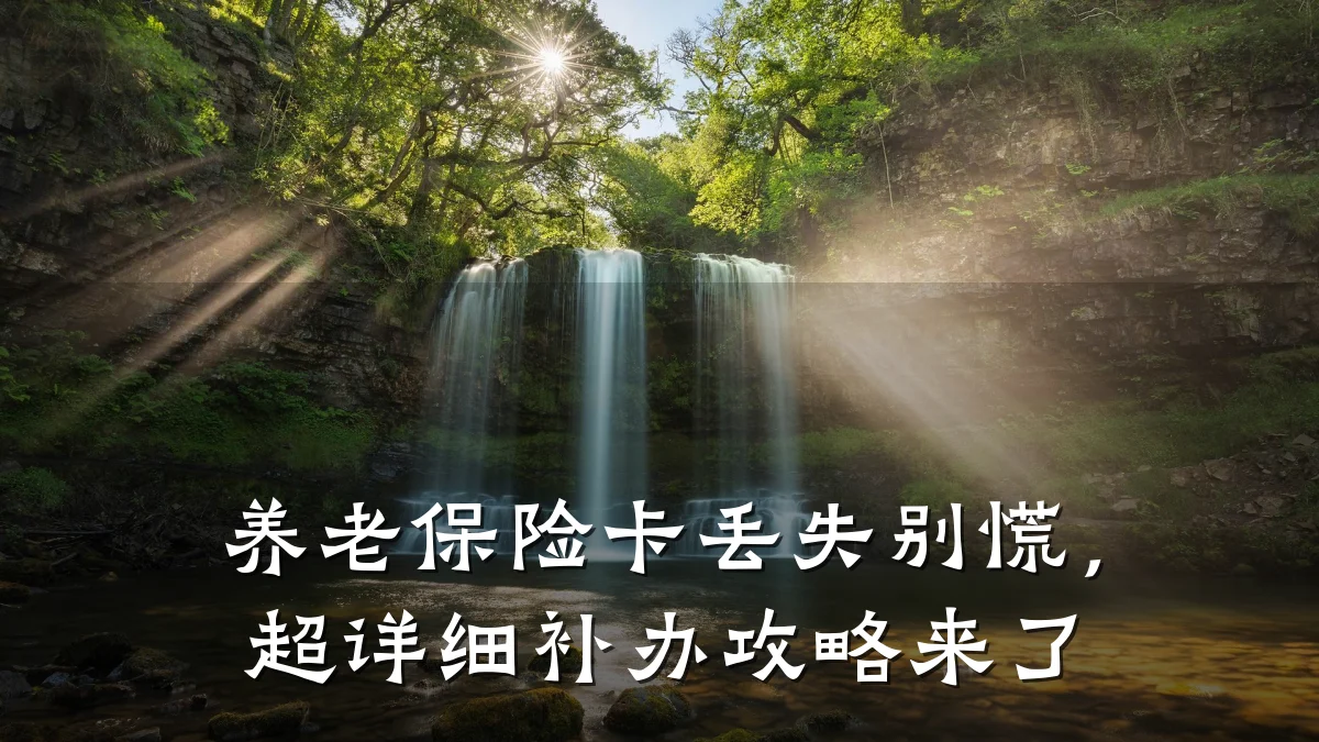养老保险卡丢失别慌，超详细补办攻略来了
