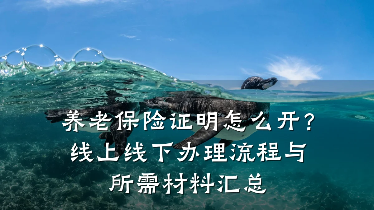养老保险证明怎么开?线上线下办理流程与所需材料汇总