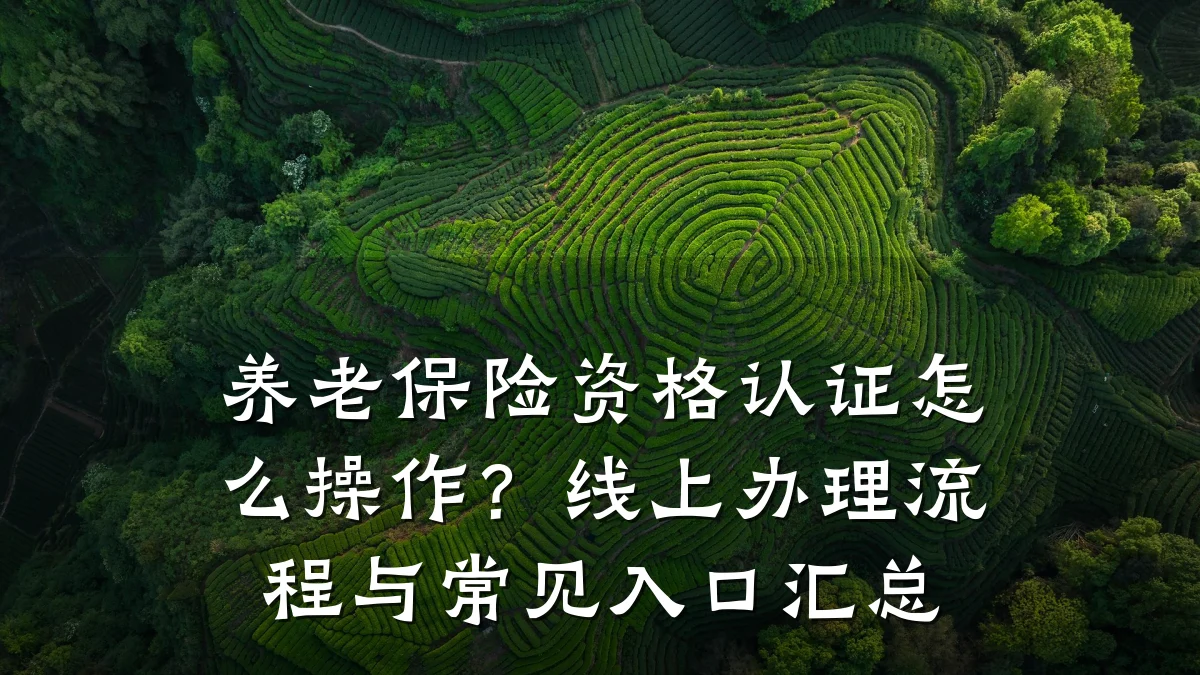 养老保险资格认证怎么操作？线上办理流程与常见入口汇总