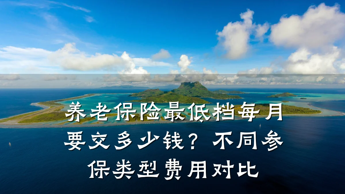 养老保险最低档每月要交多少钱?不同参保类型费用对比