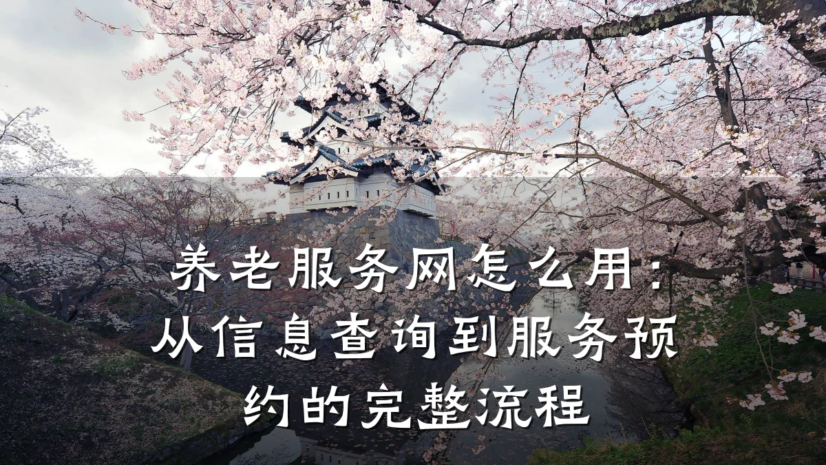 养老服务网怎么用：从信息查询到服务预约的完整流程