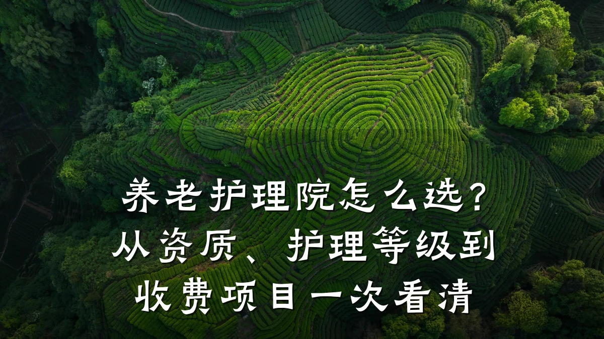 养老护理院怎么选?从资质、护理等级到收费项目一次看清