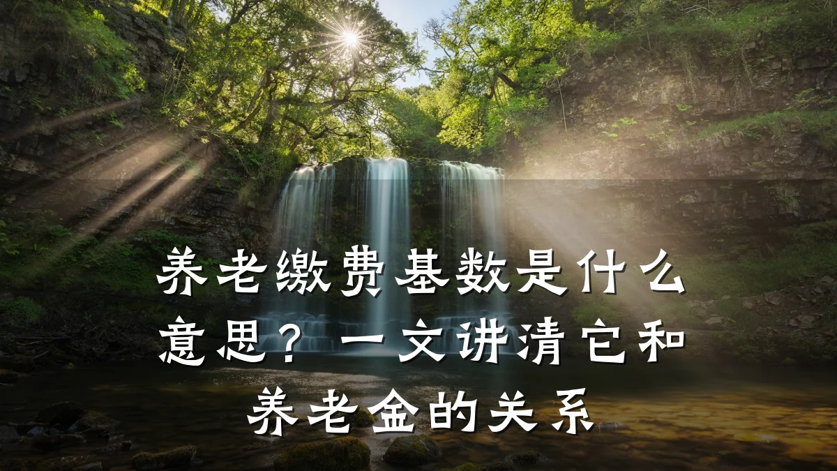 养老缴费基数是什么意思？一文讲清它和养老金的关系