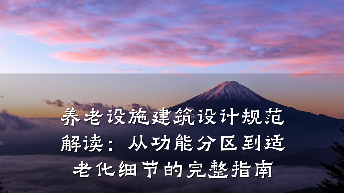 养老设施建筑设计规范解读：从功能分区到适老化细节的完整指南