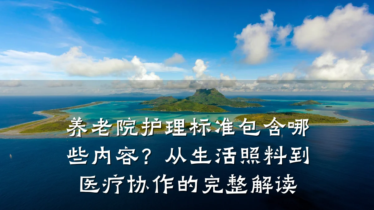 养老院护理标准包含哪些内容？从生活照料到医疗协作的完整解读