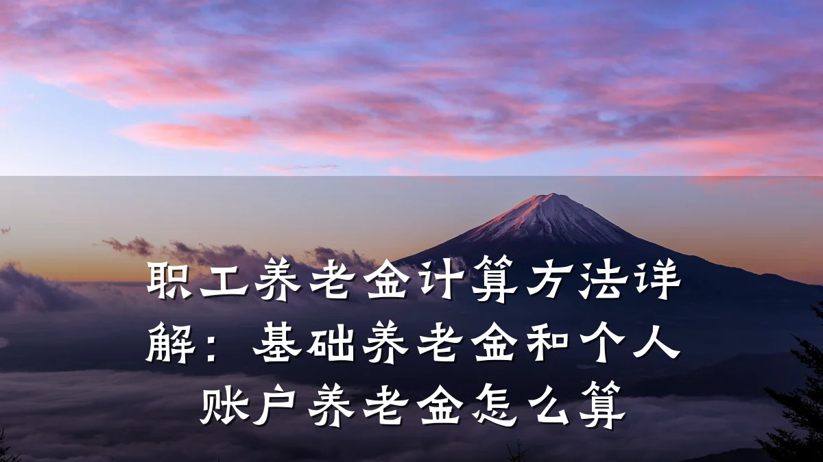 职工养老金计算方法详解：基础养老金和个人账户养老金怎么算