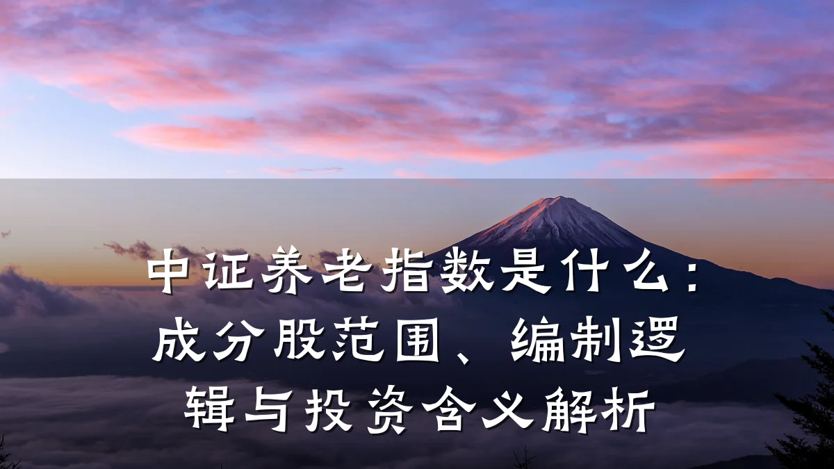 中证养老指数是什么：成分股范围、编制逻辑与投资含义解析