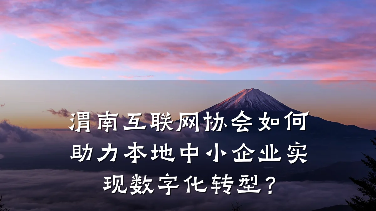 渭南互联网协会如何助力本地中小企业实现数字化转型?