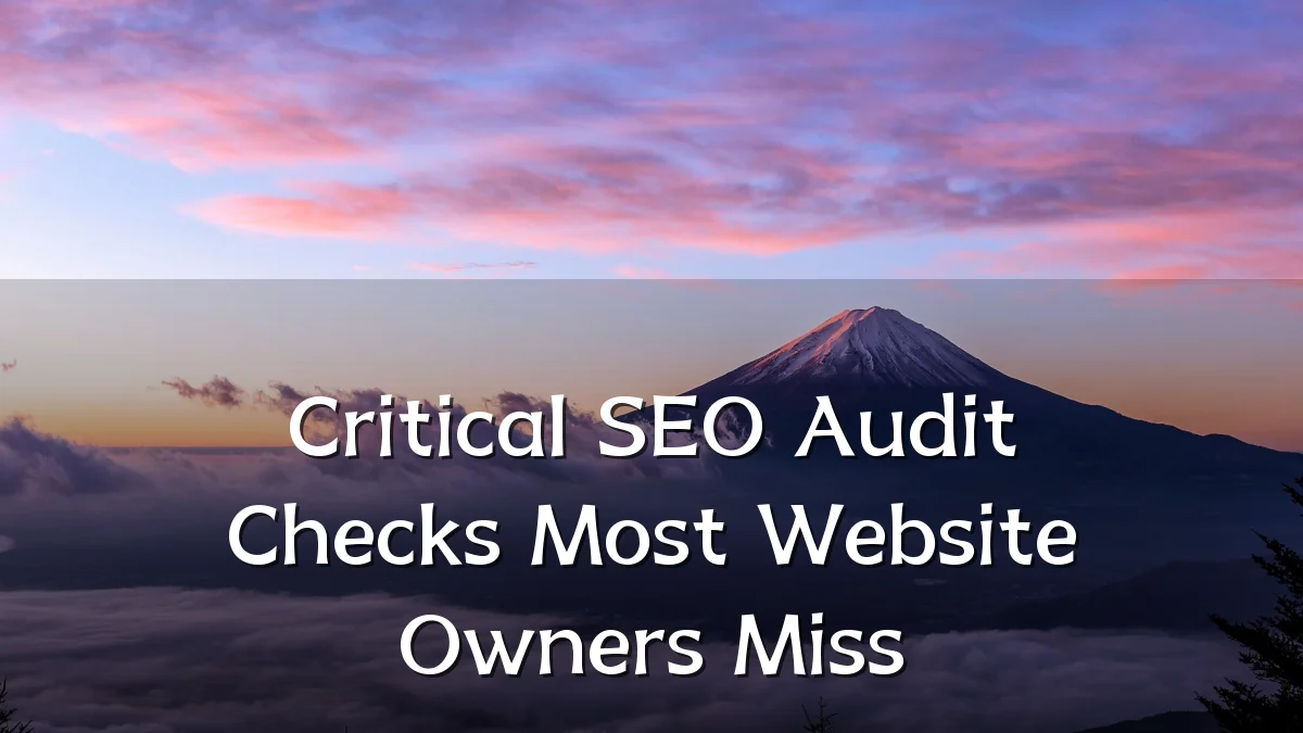 Critical SEO Audit Checks Most Website Owners Miss